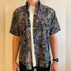 Christian Dior Monsieur 👨🏻‍🎨 Short Sleeve Button Down - L - 90s Pattern